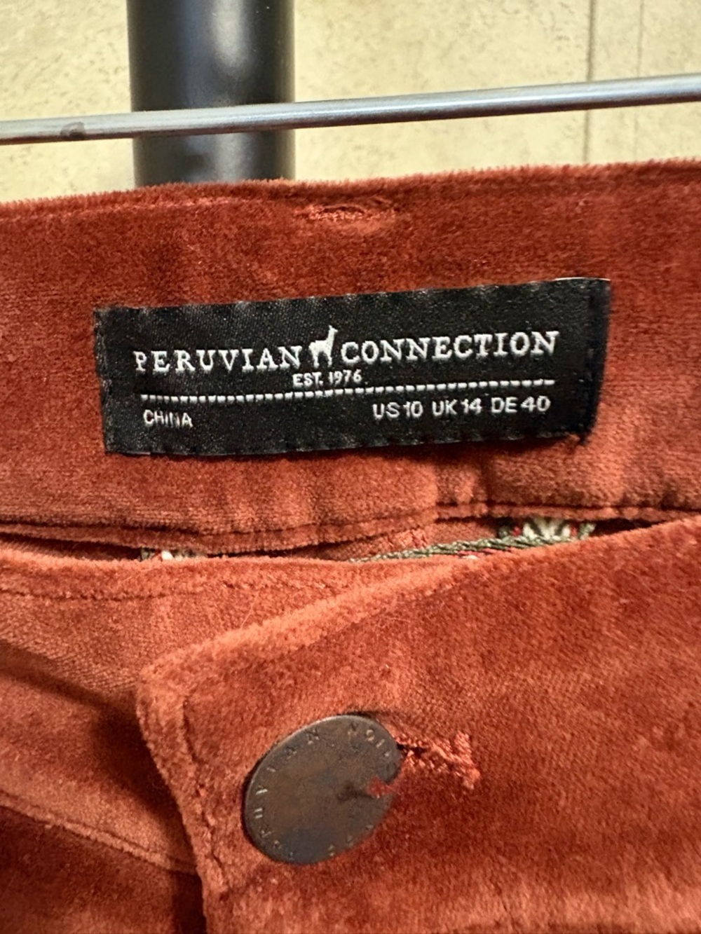 Peruvian Connection Velvet flare pants NWT - Picture 2 of 4
